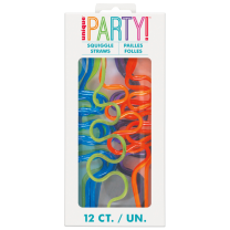 Squiggle Loop Reusable Straws 12ct