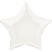 20" Star Shape White Foil Balloons Pack of 12 UNIQUE