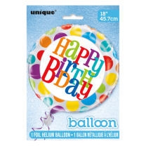 Multicolour Dots Happy Birthday 18
