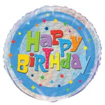 Happy Birthday Prismatic 18" Foil Balloon