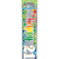Rainbow Stars Happy Age 21 Birthday Foil Banner 9ft