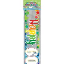Rainbow Stars Happy Age 60 Birthday Foil Banner 9ft