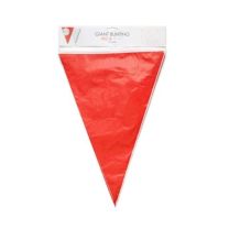 Red & White Giant Flag Banner Bunting PE 10M 