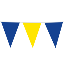 Blue & Yellow Giant Flag Banner Bunting PE 10M 