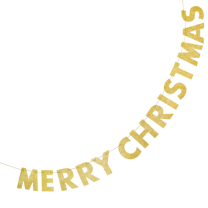 Merry Christmas 9ft Glitter Banner 1ct