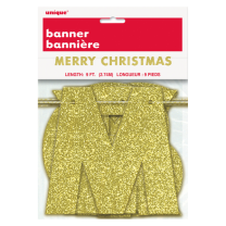 Merry Christmas 9ft Glitter Banner 1ct