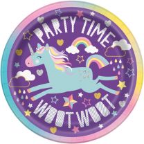 Unicorn Party 7" Plates 8ct