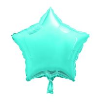 Baby Blue - Star Shape - 18" foil balloon (Pack of 12, Flat)