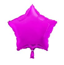 Hot Pink - Star Shape - 18" foil balloon (Pack of 12, Flat)