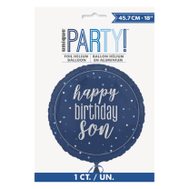Blue Glitz Happy Birthday Son 18
