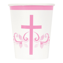 Holy Cross Pink 9oz Cups 8ct