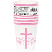Holy Cross Pink 9oz Cups 8ct