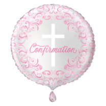 Soft Pink Cross Confirmation - 18" Foil Balloon 