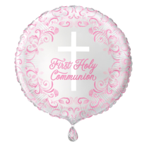 Soft Pink First Holy Communion - 18" Foil Balloon 