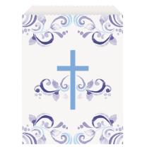 Fancy Blue Cross Treat Bags 8ct