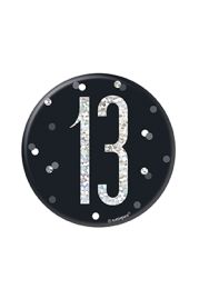 Black Glitz Badges