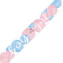 Gender Reveal Party Boy or Girl 9ft Foil Banner