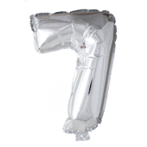 16" Silver No. 7 - Number Foil Balloon
