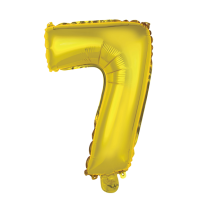16" Gold No. 7 - Number Foil Balloon