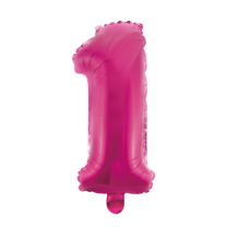16" Pink No. 1 - Number Foil Balloon