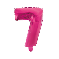 16" Pink No. 7 - Number Foil Balloon