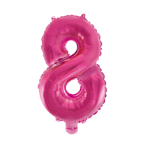16" Pink No. 8 - Number Foil Balloon