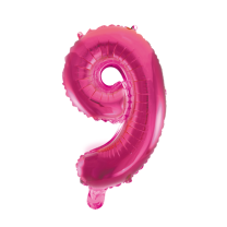 16" Pink No. 9 - Number Foil Balloon