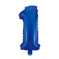 16" Blue No. 1 - Number Foil Balloon