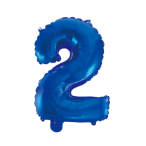16" Blue No. 2 - Number Foil Balloon