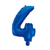 16" Blue No. 4 - Number Foil Balloon