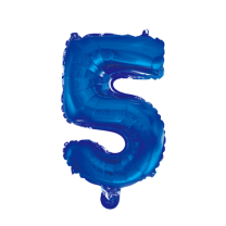 16" Blue No. 5 - Number Foil Balloon