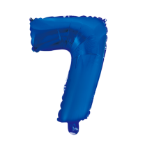 16" Blue No. 7 - Number Foil Balloon