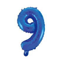 16" Blue No. 9 - Number Foil Balloon