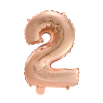 16" Rose Gold No. 2 - Number Foil Balloon