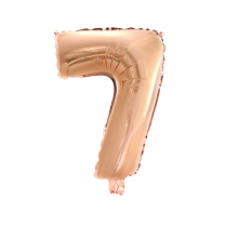 16" Rose Gold No. 7 - Number Foil Balloon