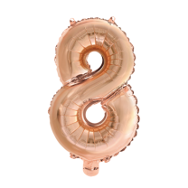 16" Rose Gold No. 8 - Number Foil Balloon