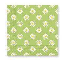 Green Daises 3-ply Paper Napkins 33X33cm 20ct