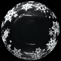 Snowflakes 18" Bubble Balloon (Single Package)