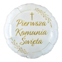 "Pierwsza Komunia Święta" Gold 18" Foil Balloon 