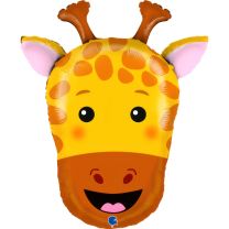 Giraffe Head 29" Animals Supershape Foil Balloon 