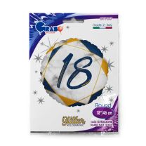 Age 18 Marble Mate Happy Birthday Blue 18
