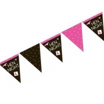Hen Party Flag Bunting metallic Print