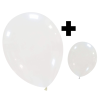 Clear Standard Cattex 12" & 5" Latex Balloons 100Ct in both sizes
