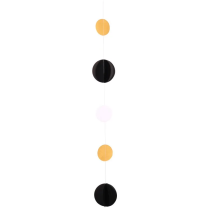 Black White and Gold Circle Twirlz Balloon Tail