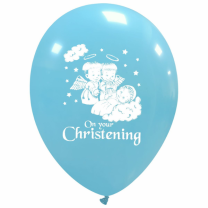 Sky Blue Christening Angel - 12" Latex Balloons