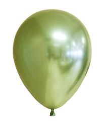 12" Mirror Balloons Light Green 10Ct