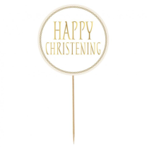 Happy Christening Cake Topper 1ct