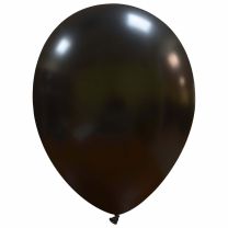 Superior 9" Metallic Black Latex Balloons 100ct